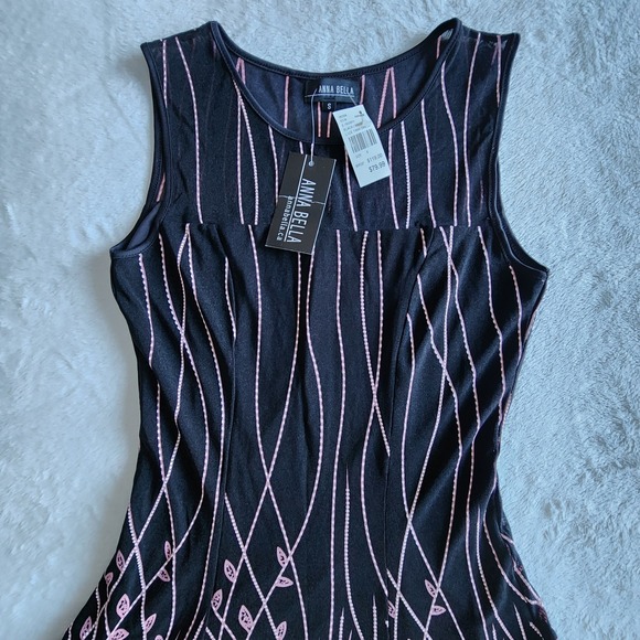 NEW Anna Bella Tea Dress Womens‎ Small Midi Feminine Light Flowy Cocktail Party - Picture 10 of 16